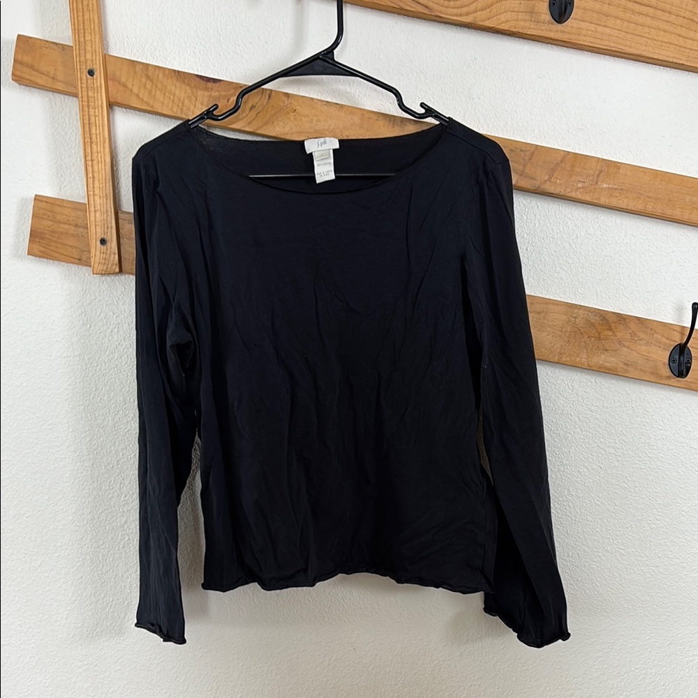 🐶❄️J. Jill Black Blouse with Full Length Sleeves